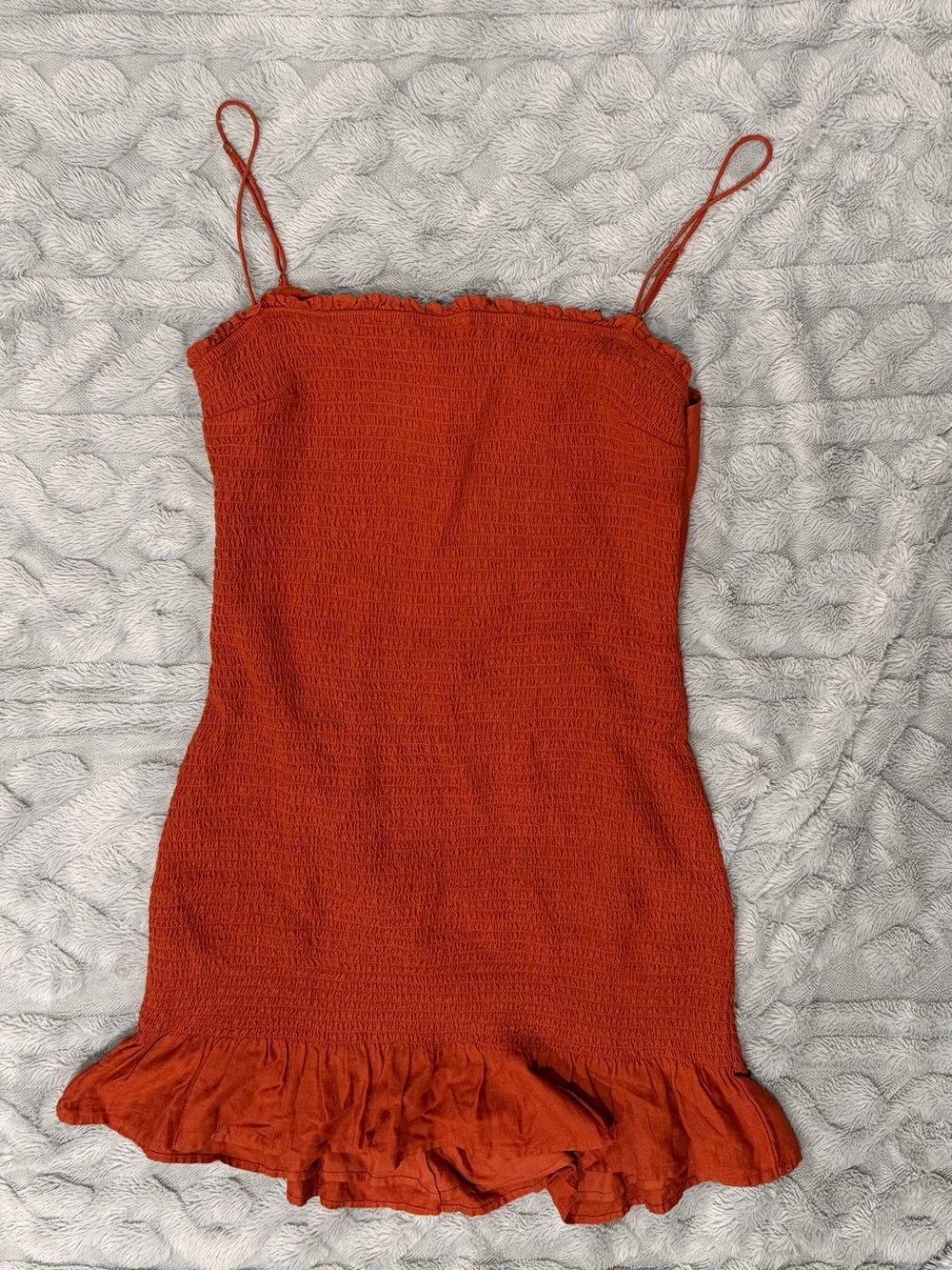 Abercrombie & Fitch Rust-Orange Smocked Cami Dress | Size XL | Good Condition